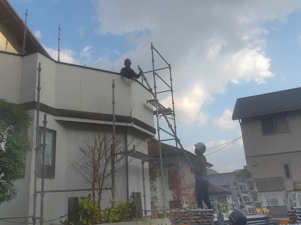 【工事1日目】北九州市小倉南区：匿名希望様　外壁塗装・屋根塗装　及び　その他塗装工事